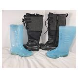 Arctic Plunge Tall Boots 8 / Blue Jelly Boots 39
