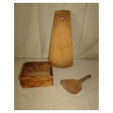 Primitive Items Butter Paddle Cutting Board & Box