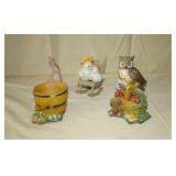 knickknacks including: an owl, rabbit and more