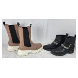 Tan Boots & Black Boots w/ Chain-Dolce Vita SZ 8