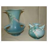 Roseville Bleeding Heart Vases