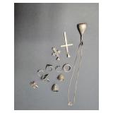 Sterling Necklaces & Rings -- 81.02 Grams