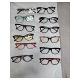 12 Reading Glasses all 2.5 power
