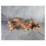 Ceramic shelf or wall squirrels