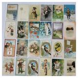 24 Vint New Year's Eve Postcards early 1900's #4