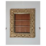 Ornate shadow box  three shelf  27.5' x 31' x 6'd
