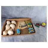 Sea shells and ceramic cricket boxes