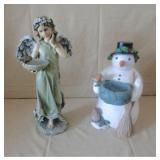 Resin Angel and Snowman