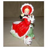 Napco Shopper Girl with Dog Planter