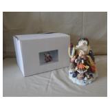 Santa and Young Girl Figurine