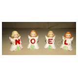 Ceramic "Noel" Angel Bells