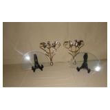 Brass and Glass Wall Mount Shelves