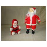 Rubber Faced Santa Figurines