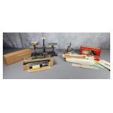 Devilbiss Atomizer, Yagle wgts, Troemner scale