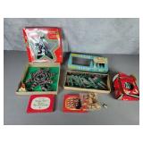Vintage Christmas lights and ornaments