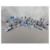 Two sets ceramic nativity from Mexico