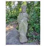 Concrete Jesus Statue Repaired 34"H - YARD ART