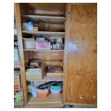 Cabinet and contents of craft supplies