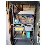 Shelf, contents of cat supplies, gate & puppy pads