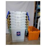 Set of 8 keep boxes  12 and 17 gallon
