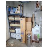 Light bulbs, curtain rods, fire extinguisher
