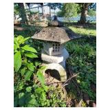 Concrete Chinese Lantern w/ Dragon 22"H - YARD ART