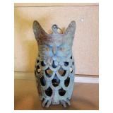 Owl cast iron candle lantern