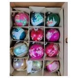 West German hand paint & Shiny Bright lg ornaments
