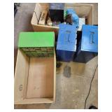 Six parts cabinets with contents