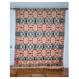 1839 PA Counterpane Coverlet Americana Red Navy