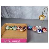 MCM mercury indent diorama Christmas ornaments