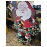 47" Wooden Santa, Mickey Light UP & 4 Tubs of Misc