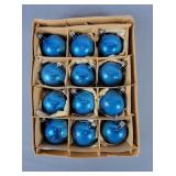 Poland vintage shiny blue glass ornaments