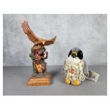Aloysious Kuenzig carving & squawking bird