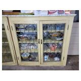 Stepback cabinet with leaded glass doors #1