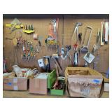 Contents of wall and top of cabinets