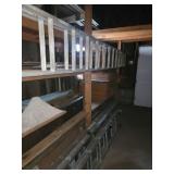 Room full of Ladders, Wood, Ceiling Tiles