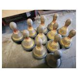 Vintage Weighted Bumper Bowling Pins (12) 12 Balls