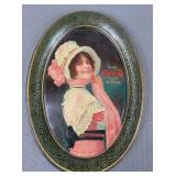 1914 Coca Cola "Betty" oval tip tray #1