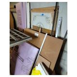 Contents of wall & rafter, wood, insulation board
