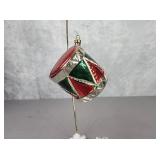 Vintage hand-blown mercury glass drum ornament