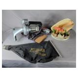 Conch Shell light, Vintage Eureka Jr hand vac