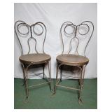 2 Vintage Ice Cream Chairs - unfinished
