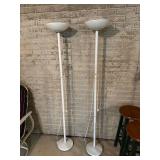 White pole lamps