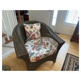 Wicker chair and stand