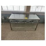Metal table with Glass top