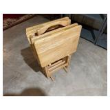 Tv tray set and stand