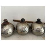vintage oil burning lamp set of 3