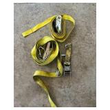 yellow ratchet straps