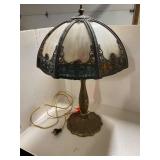 Slag glass lamp